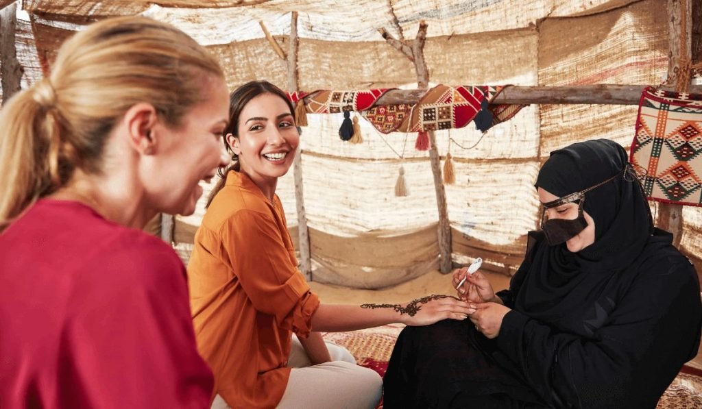 Henna Painting and Traditional Attire