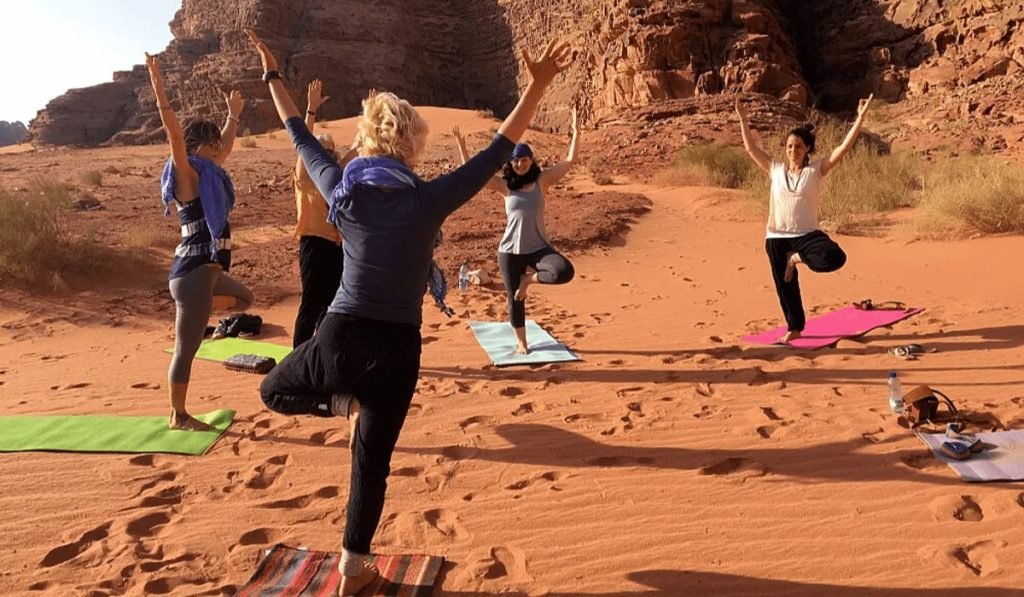 The Unique Setting Practicing Yoga in the Desert